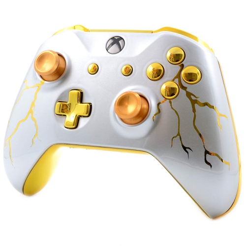 Manette personnalisée « Gold Thunder » non compatible avec le style unique Xbox One S/X