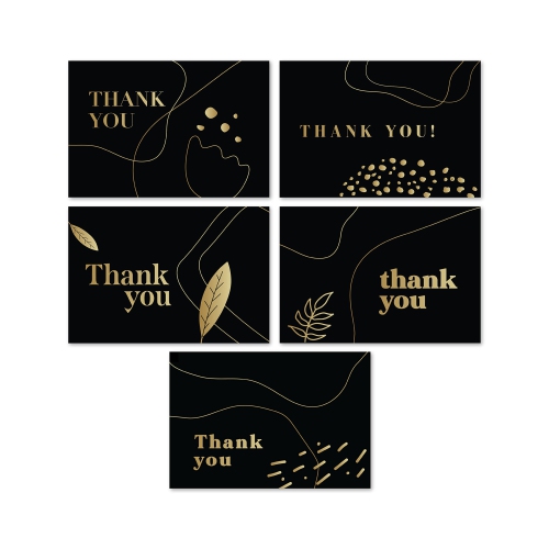 Thank You Cards With Matching Envelopes | 50-count, Gold Foil - Blank Note Cards, Perfect For All Occasion- Rileys