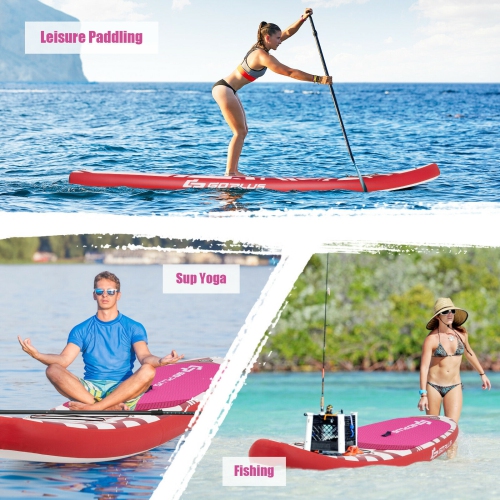 10.6 Feet Inflatable Adjustable Paddle Board with Carry Bag