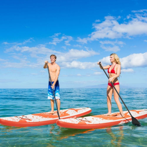 Inflatable Stand Up Paddle Board with Backpack Aluminum Paddle Pump-M
