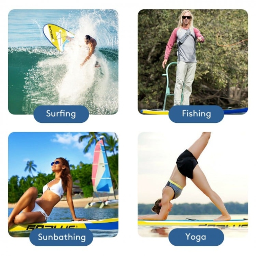 10 Feet Inflatable Stand Up Paddle Board 6 Inch Thick with Accessory Pack
