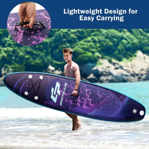 11 Feet Inflatable Stand Up Paddle Board Surfboard with Bag Aluminum Paddle Pump-M