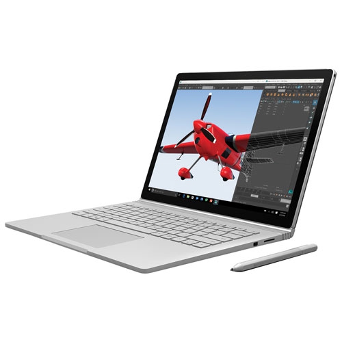 MICROSOFT  Refurbished (Good) - Surface Book 13.5" Convertible Laptop-Silver (Intel Core I5-6300U/128GB SSD/8GB Ram)-Eng