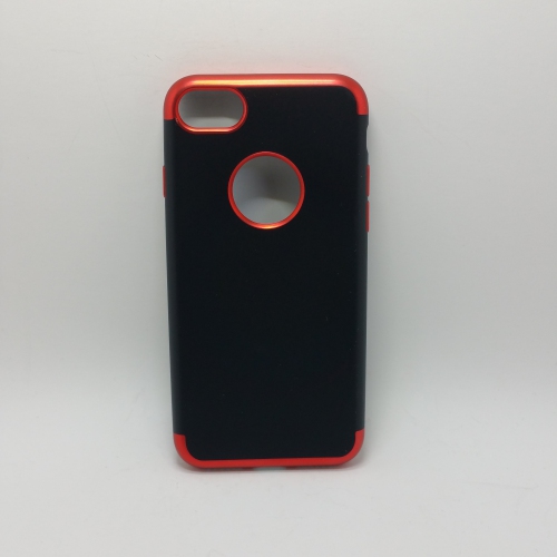 PROMOBILE  Apple Iphone 6 / 6S - Silicone Phone Case With Chrome Edge [Pro-Mobile] In Black