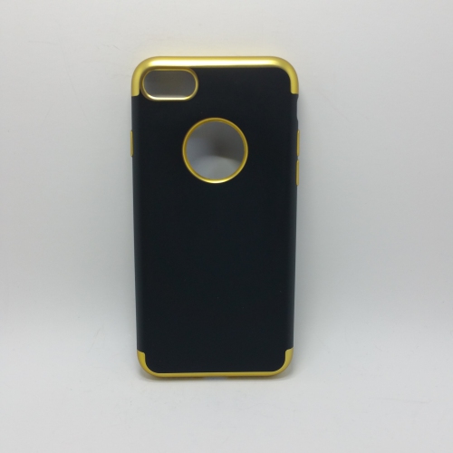 PROMOBILE  Apple Iphone 7 / 8 - Silicone Phone Case With Chrome Edge [Pro-Mobile] In Black