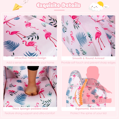 Fauteuil multifonction pour enfant 3-en-1 avec canapé rembourré pour enfant de TopBuy - Rose/Bleu