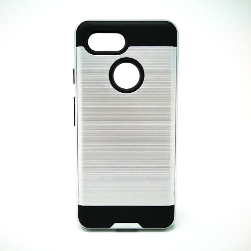 PROMOBILE  Google Pixel 3 - Shockproof Slim Dual Layer Brush Metal Case Cover [Pro-Mobile]