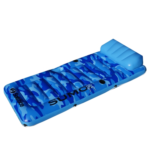 SWIM CENTRAL  Inflatable Camouflage Sumo Sized Swimming Pool Raft - 81" - In Blue