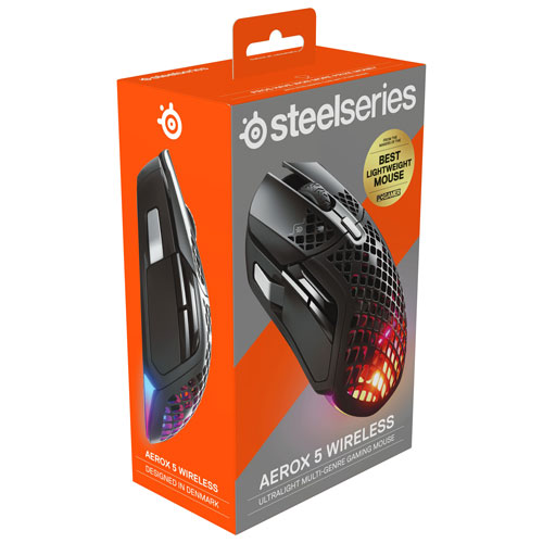 SteelSeries Aerox 5 18000 DPI Bluetooth Gaming Mouse - Black