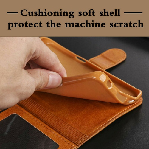 Étui portefeuille en cuir SuprRShield brun pour Galaxy S22 plus de Samsung porte-carte cuir rabat magnétique antichoc pour Galaxy S22+