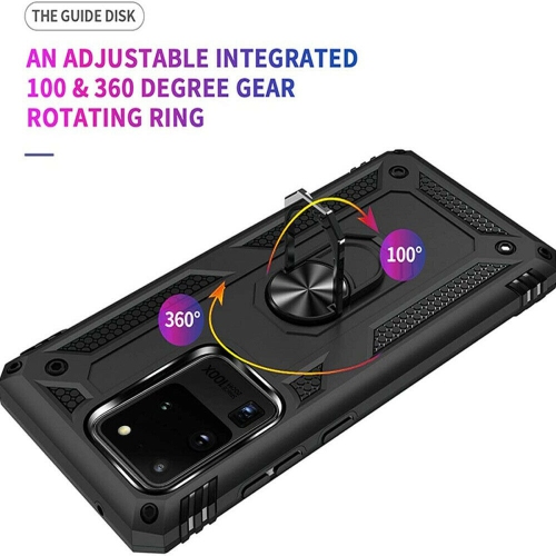 【SupRShield】 Anti-Drop Hybrid Magnetic Hard Armor Case with 360 Rotating Ring Holder Stand Shockproof Cover for Samsung Galaxy S20 FE 5G, Rose Gold