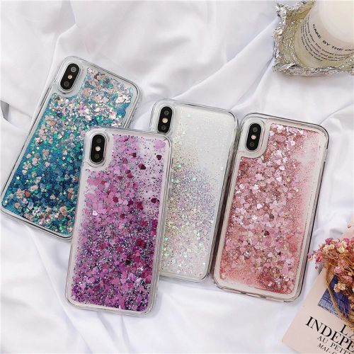 For Apple iPhone XR White Clear Gel Case Heavy Duty Shockproof Liquid Glitter TPU Silicone Back Cover