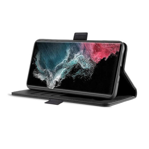 Samsung Galaxy S22 Ultra Blue SupRShield Wallet Leather Card Holder Flip Protective Shockproof Magnetic Case Cover