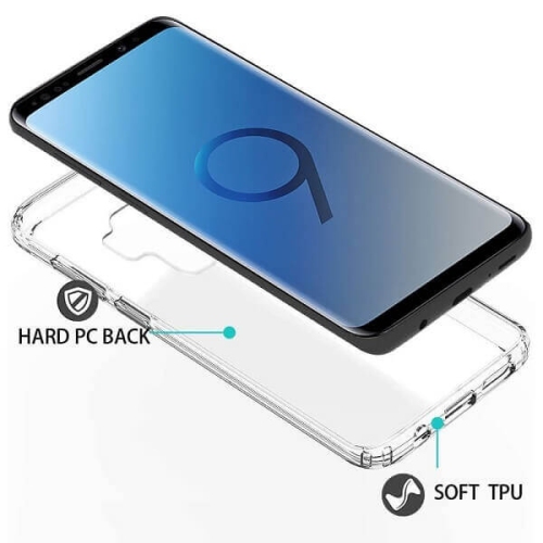Samsung Galaxy S9 Plus Clear Case Shockproof Tough Gel Transparent Air Cushion Heavy Duty Phone Back Cover