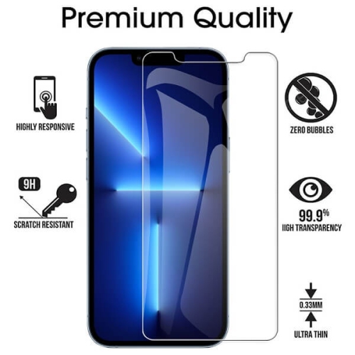 [PAQUET de 2] Protecteur d’écran en verre trempé pour iPhone 13 Pro Max d’Apple - convient aux étuis