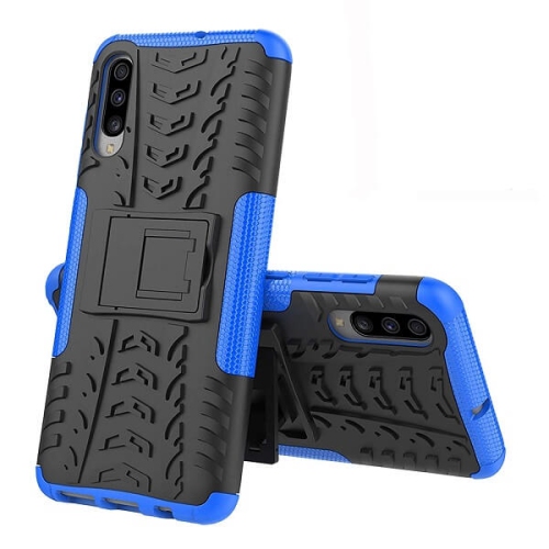 Samsung Galaxy A70 Navy Blue Case, Shockproof Heavy Duty Tough Kickstand Protective Rugged Case Cover