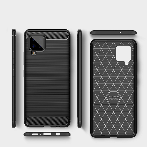 SuperShield Black Brushed Metal Case for Samsung Galaxy A12