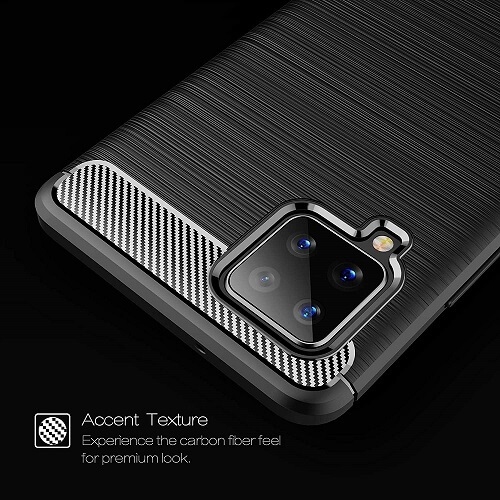 SuperShield Black Brushed Metal Case for Samsung Galaxy A12
