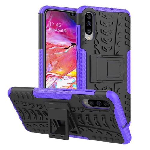 SUPERSHIELD  Samsung Galaxy A70 Case, Shockproof Heavy Duty Tough Kickstand Protective Rugged Case Cover In Purple