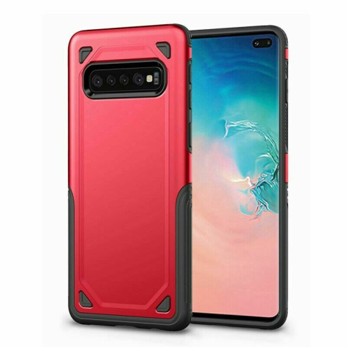 For Samsung Galaxy S10 Plus Red Case Silicone Heavy Duty Rubber