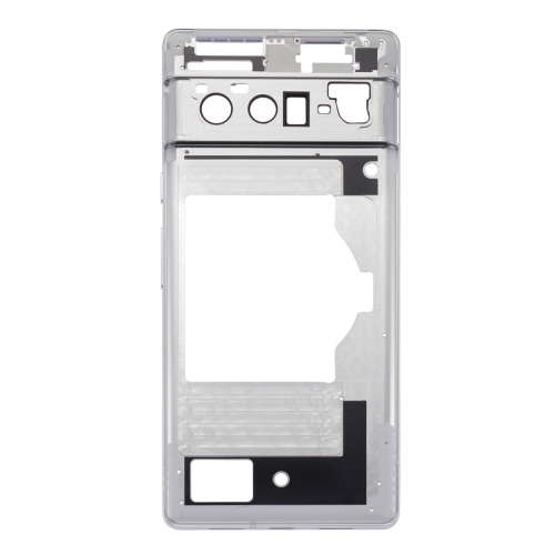 Replacement Middle Frame Bezel Plate For Google Pixel 6 Pro - Cloudy White / Silver