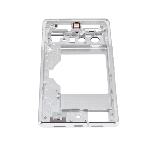 Replacement Middle Frame Bezel Plate For Google Pixel 6 Pro - Cloudy White / Silver