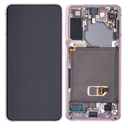 Refurbished - LCD Display Touch Screen Digitizer Assembly + Frame For Samsung Galaxy S21 5G (SM-G991W) - Phantom Violet