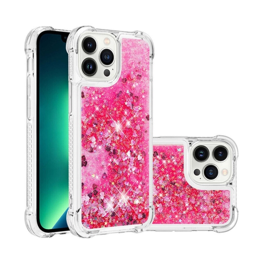 For Apple iPhone 11 Pink Clear Gel Case Heavy Duty Shockproof Liquid Glitter TPU Silicone Back Cover