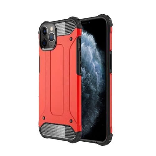 Apple iPhone 11 Pro Max Red Shockproof Heavy Duty Rugged Armour Case ...