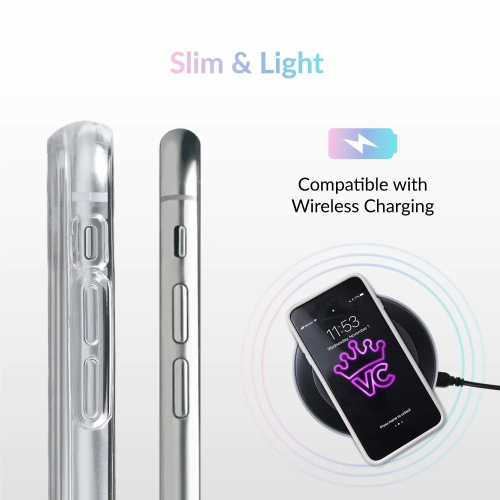 For Apple iPhone 11 Pro Purple Clear Gel Case Heavy Duty Shockproof Liquid Glitter TPU Silicone Back Cover