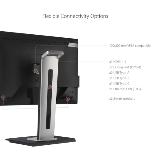Moniteur ACL IPS HD intégrale GTG 5 ms 75 Hz de 24 po DE VIEWSONIC - Noir