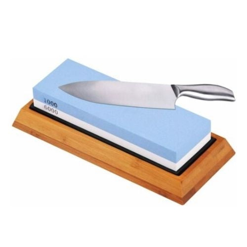 Knife Sharpening Stone Whetstone 2-Sided Professional Grade Waterstone Blade ...