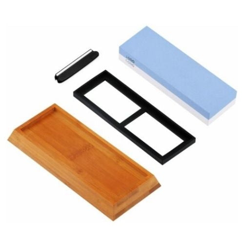 Knife Sharpening Stone Whetstone 2-Sided Professional Grade Waterstone Blade ...