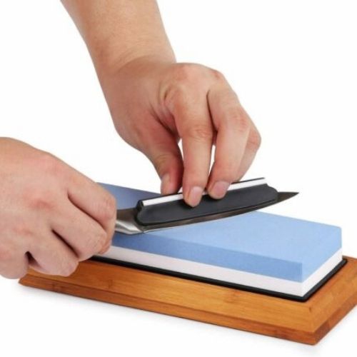 Knife Sharpening Stone Whetstone 2-Sided Professional Grade Waterstone Blade ...