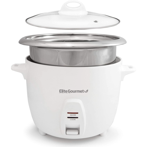 Electric Rice Cooker with Stainless Steel Inner Pot Makes Soups Stews Grains...