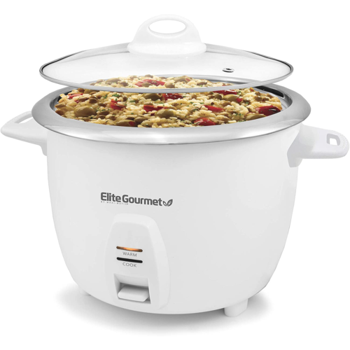 Electric Rice Cooker with Stainless Steel Inner Pot Makes Soups Stews Grains...
