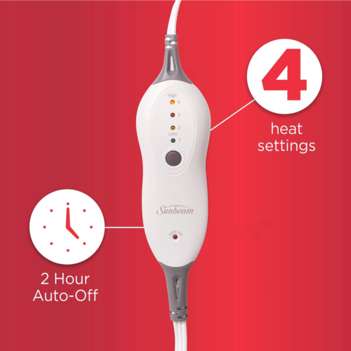 Sunbeam – coussin chauffant standard à humidité humide, beige