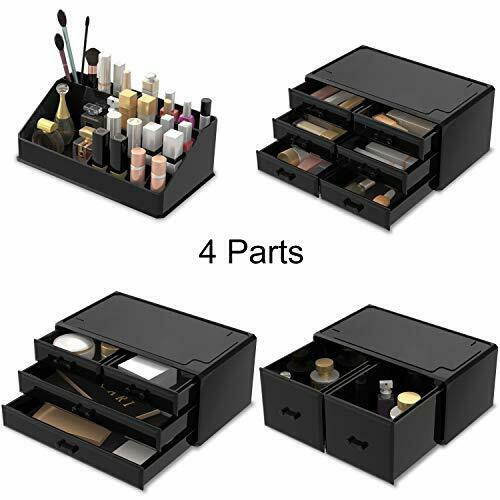 Readaeer Makeup Cosmetic Organizer Storage Drawers Display Boxes Case with 12...