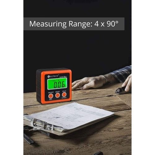 Digital Angle Finder LCD Digital Angle Gauge Waterproof Protractor Inclinomet...