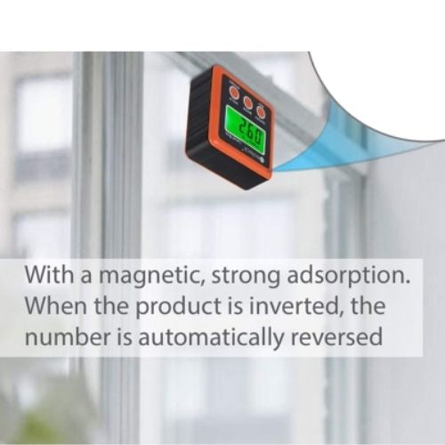 Digital Angle Finder LCD Digital Angle Gauge Waterproof Protractor Inclinomet...