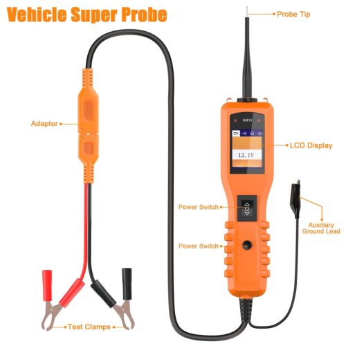 Kzyee KM10 Power Circuit Probe Kit Automotive Circuit Tester with Auto Electr...