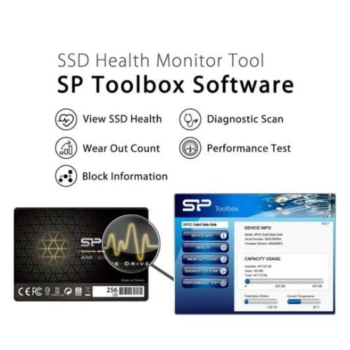 Silicon Power 256GB SSD 3D NAND TLC A58 Performance Boost SATA III