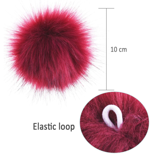 SIQUK 30 Pieces Faux Fur Pom Pom Balls Faux Fox Fur Pom Poms Fluffy Pom Pom w...