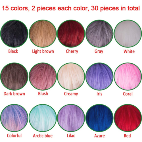 SIQUK 30 Pieces Faux Fur Pom Pom Balls Faux Fox Fur Pom Poms Fluffy Pom Pom w...