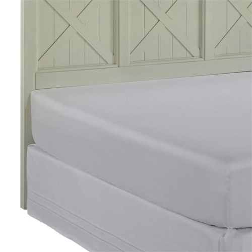 Bowery Hill Traditional Wood King Headboard in Off White