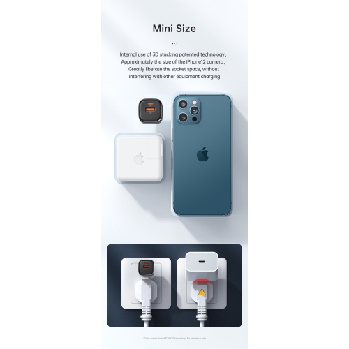 Mcdodo Mini 33W Super Fast PD+QC Dual Port Charger for New iPhone & All phones, 3.0 Fast Charger, USB C Wall Charger PD Charger Compatible Phone 14