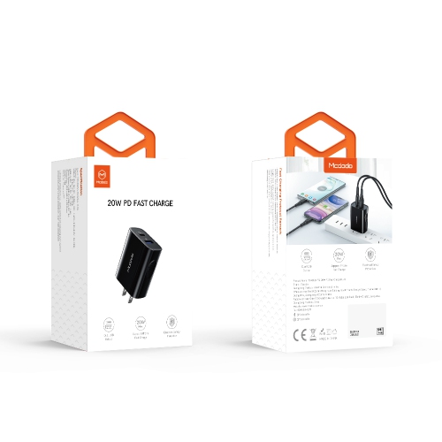 Mcdodo Dual-Port Fast Charger 20W USB-A/B/C Charger for New iPhone& All phones, 3.0 Fast Charger, USB C Wall Charger PD Charger Compatible Phone 14