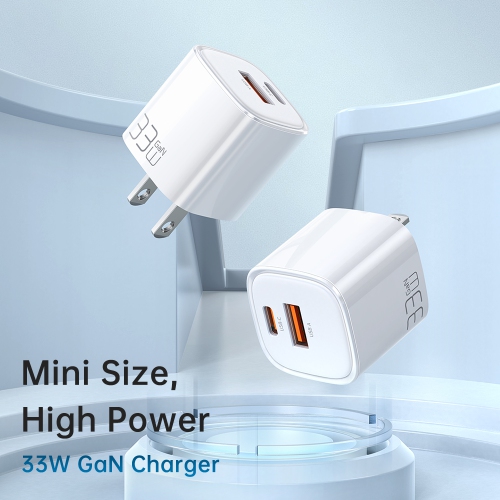 Mcdodo Mini 33W Super Fast PD+QC Dual Port Charger for New iPhone & All phones, 3.0 Fast Charger, USB C Wall Charger PD Charger Compatible Phone 14
