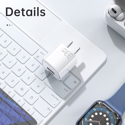 Mcdodo Mini 33W Super Fast PD+QC Dual Port Charger for New iPhone & All phones, 3.0 Fast Charger, USB C Wall Charger PD Charger Compatible Phone 14