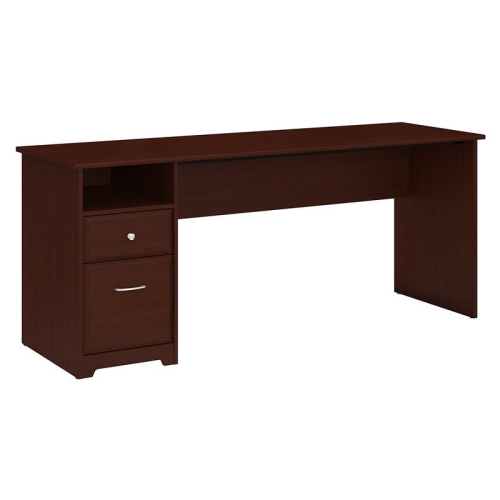 Atlin Designs 72W Computer Desk with Drawers in Harvest Cherry